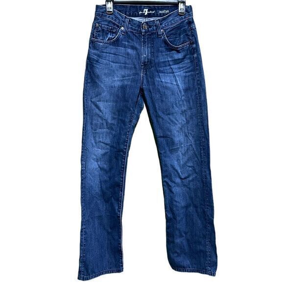 7 For All‎ Mankind Men's Relaxed Straight Leg Austyn Denim Jeans Blue Size 28 - Picture 1 of 8